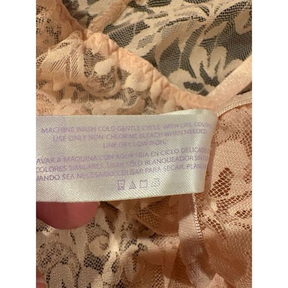 Secret Treasures Women's XL Peach Floral Lace Cami Nightie Sleepshirt - Picture 9 of 9